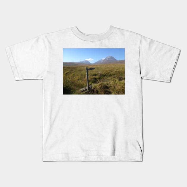 Evans Walk with the Paps of Jura, Scotland Kids T-Shirt by richflintphoto